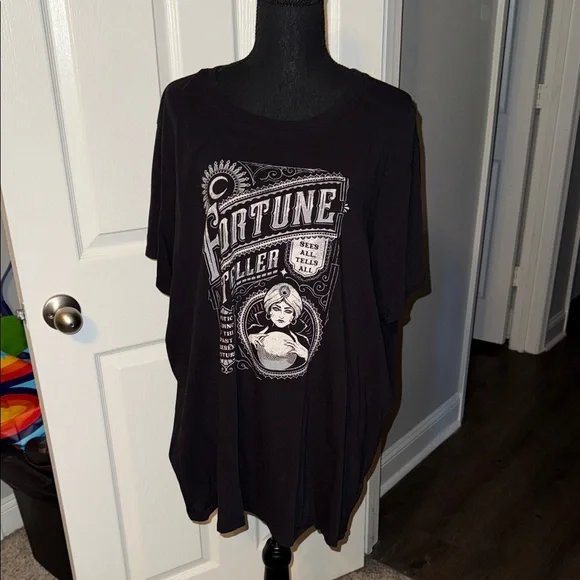 π€TORRID BLACK FORTUNE TELLER OVERSIZED TOP SIZE 3Xπ€ - Picture 2 of 8